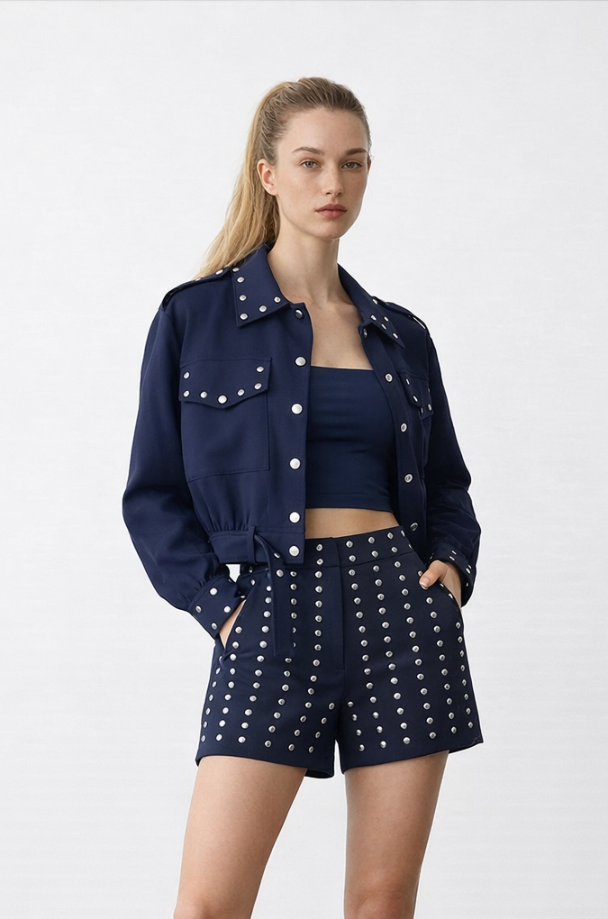 Q BUTTON KORTE BROEK