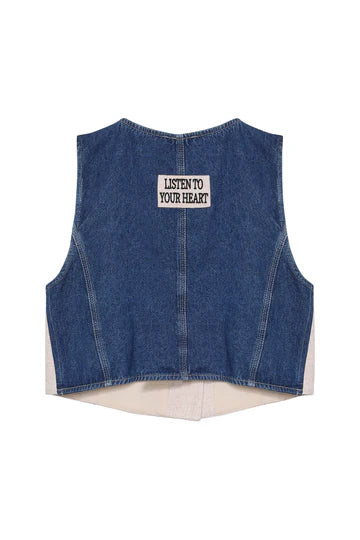 LISTEN TO YOUR HEART DENIM TOP